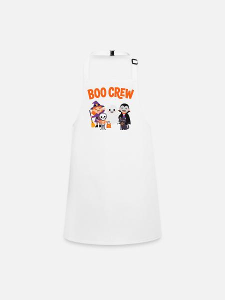 Boo Crew Halloween-Freunde - Schürze für Kinder - Weiß - Vorne