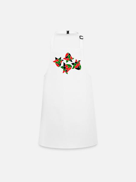Mosaic Fantasy - Children's Apron - white - Front