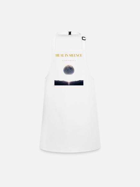 Heal in Silence – Let Peace Do the Talking - Children's Apron - white - Front