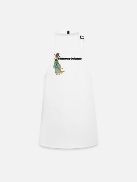 Shimmy Goddess in Green - Children's Apron - white - Front