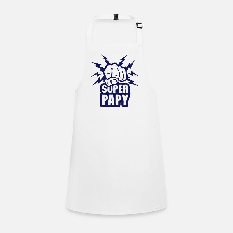 super papy poing fermer force eclair Tablier Enfant