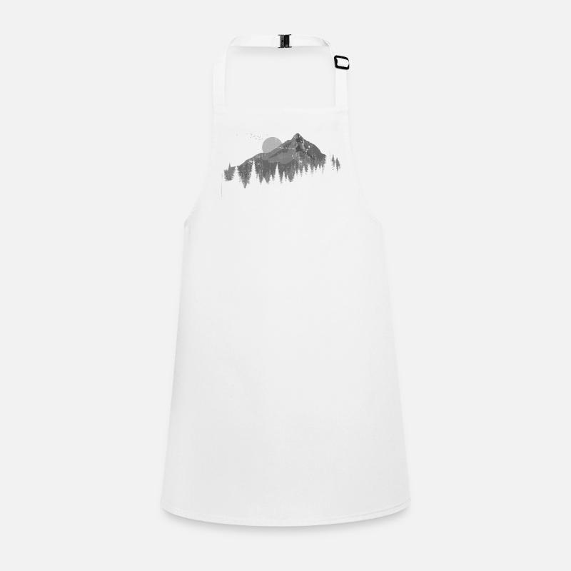 Moonlit Peaks Silhouette Children's Apron