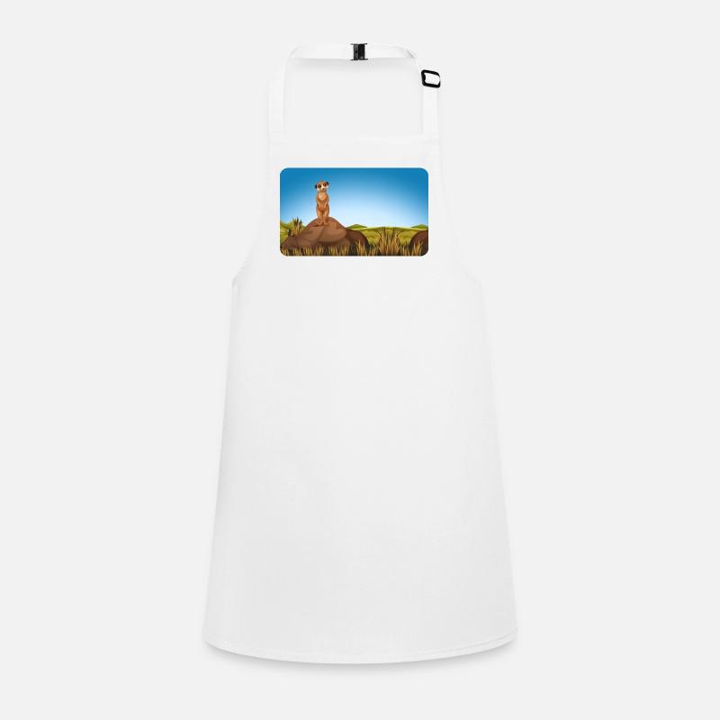 Meerkat on mound | customizable Children's Apron