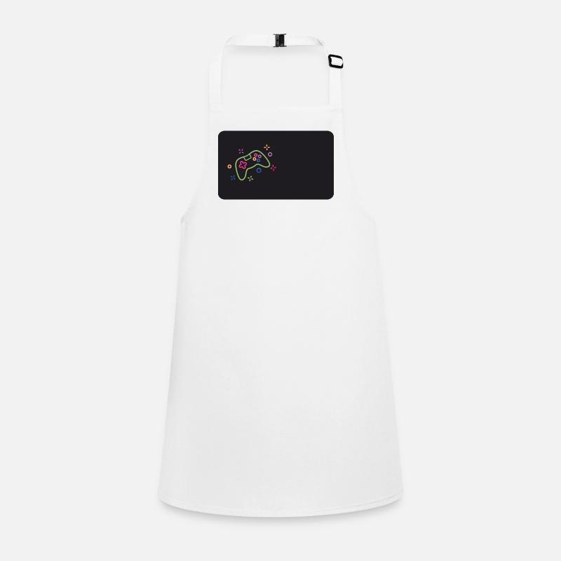 Colorful game controller on black background Children's Apron