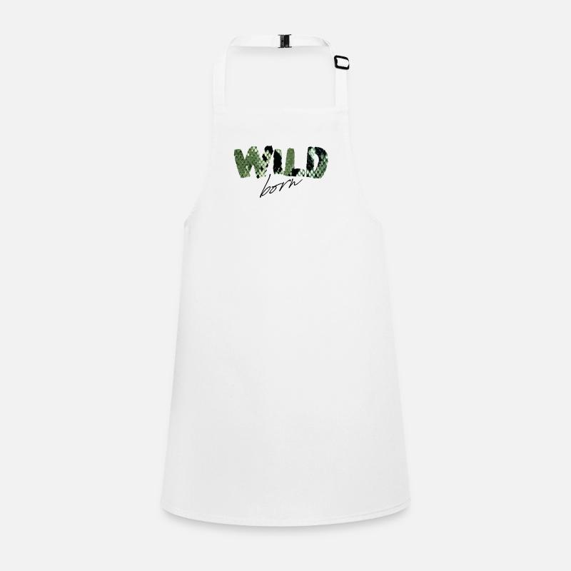 Wild Born Snake Print Letters Children's Apron