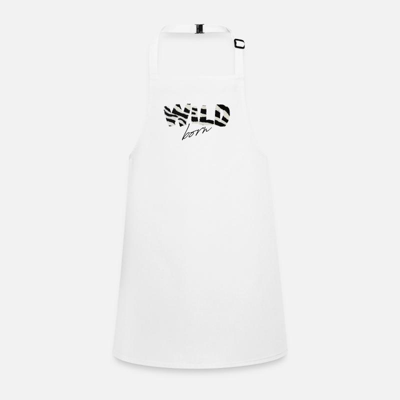 Wild Born Zebra Stripe Logo Children's Apron