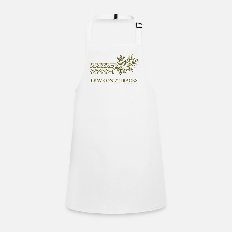 Leave Only Tracks Tree Tire Tread Art Children's Apron