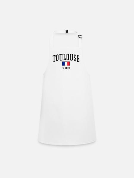 Toulouse Frankreich Flagge - Schürze für Kinder - Weiß
