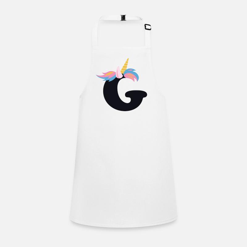 Unicorn Letter Rainbow Style "G" | be unique Children's Apron