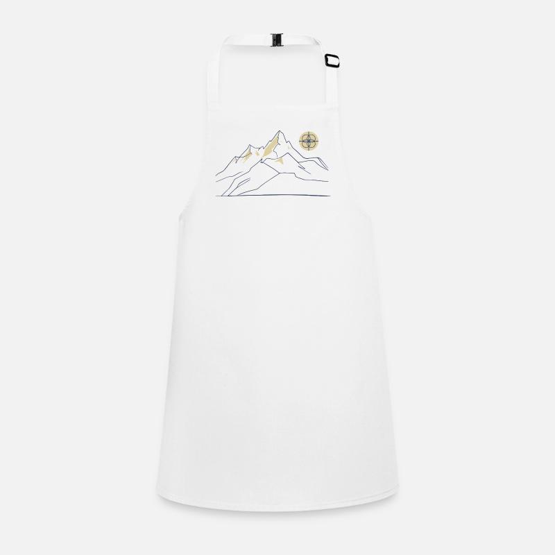 Mountain Line Art Children's Apron