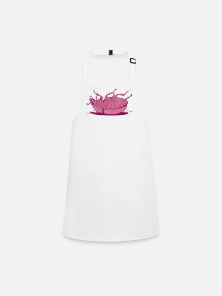 Tipped-over cockroach - Children's Apron - white - Front