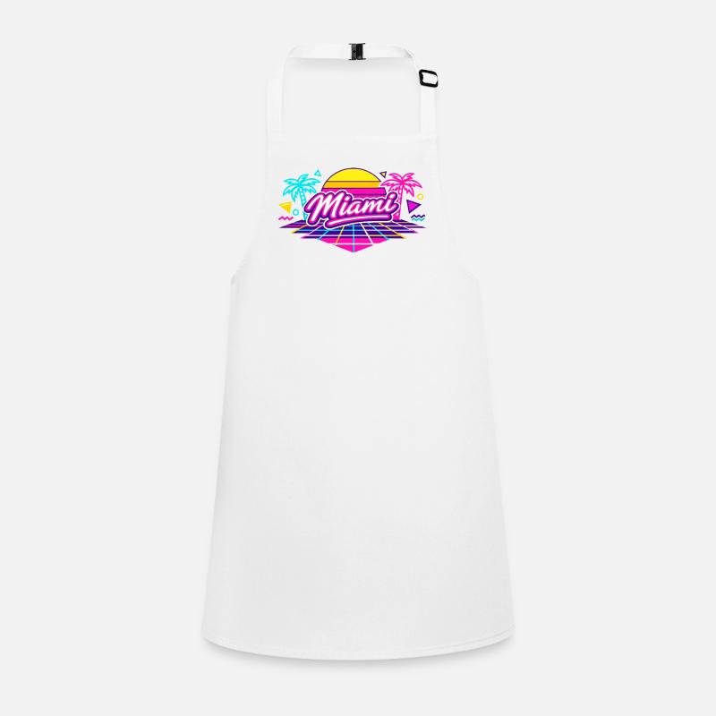 Idée cadeau de style néon disco à Miami Tablier Enfant