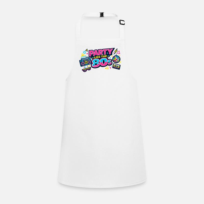 80er Party Neon Retro Schürze für Kinder