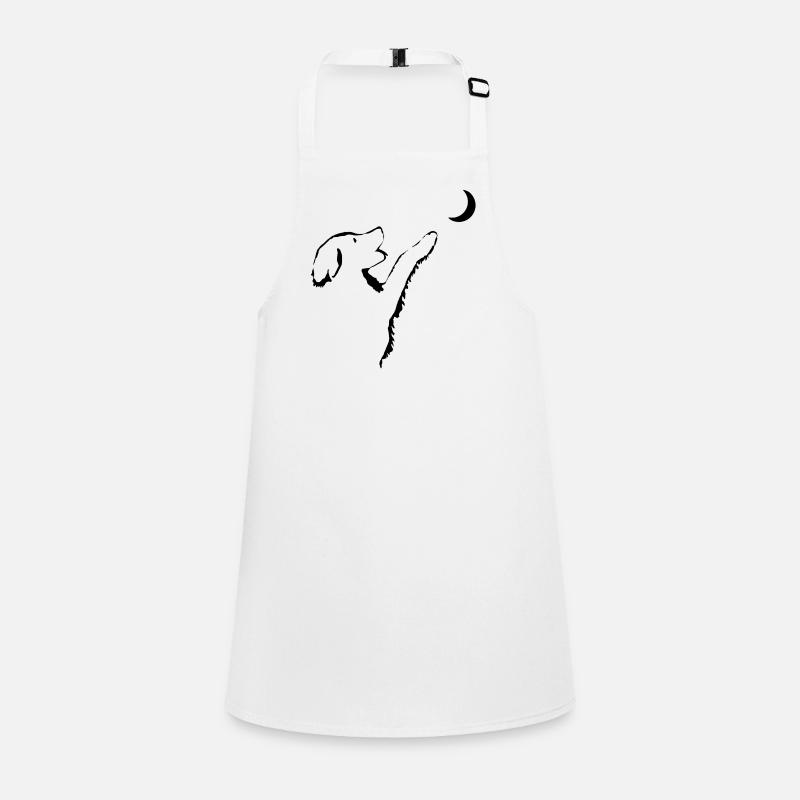 Chien regarde la lune Tablier Enfant