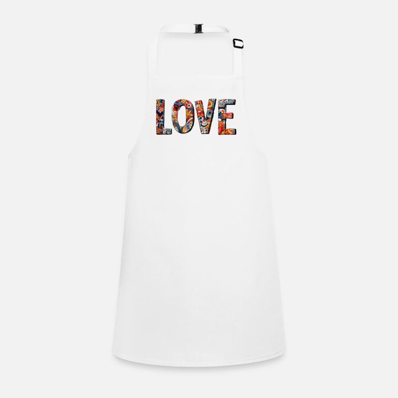 Conception créative de graffitis LOVE Tablier Enfant