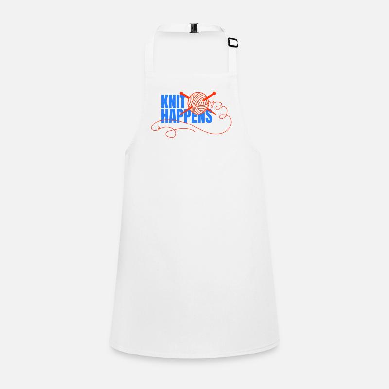 Logo Knit Happens Conception tricotée Tablier Enfant