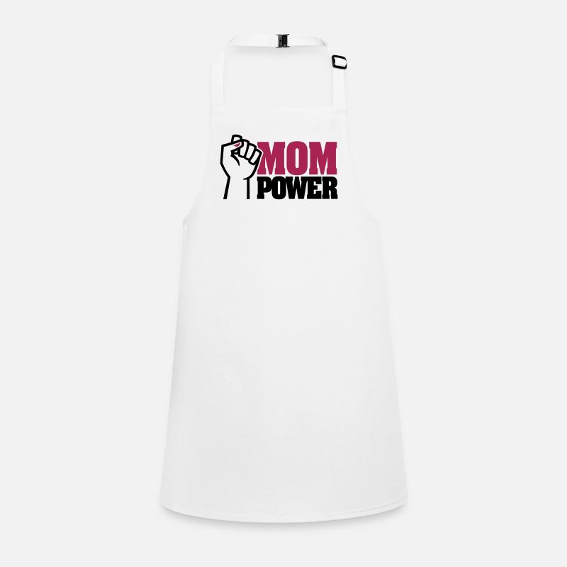 MOM POWER - Superhelden-Mutter - Ich liebe Mama - Mama Schürze für Kinder