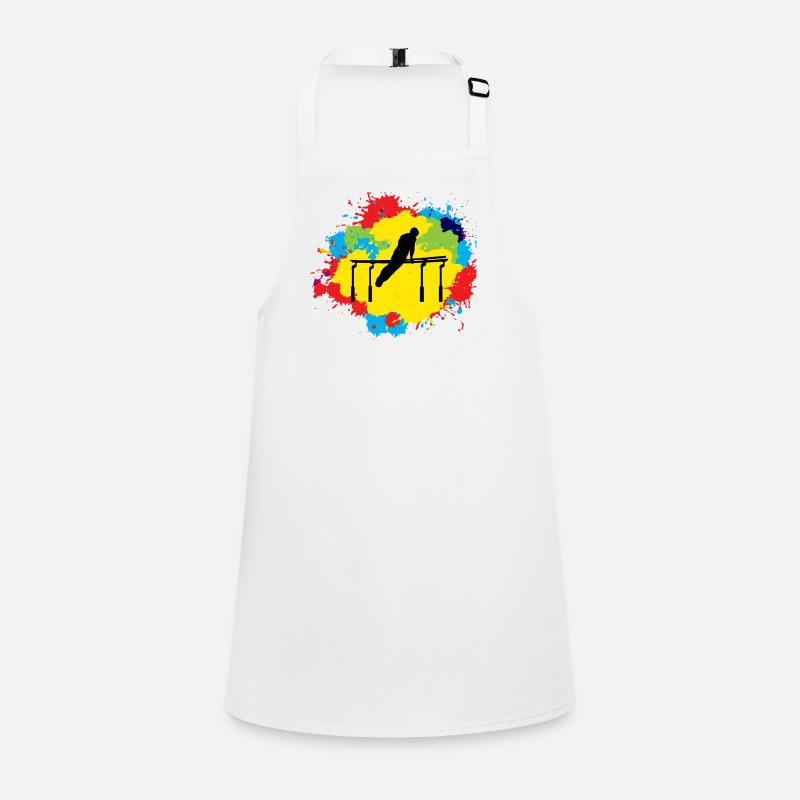 Artistic Gymnastics Parallel Bars Watercolor Children's Apron