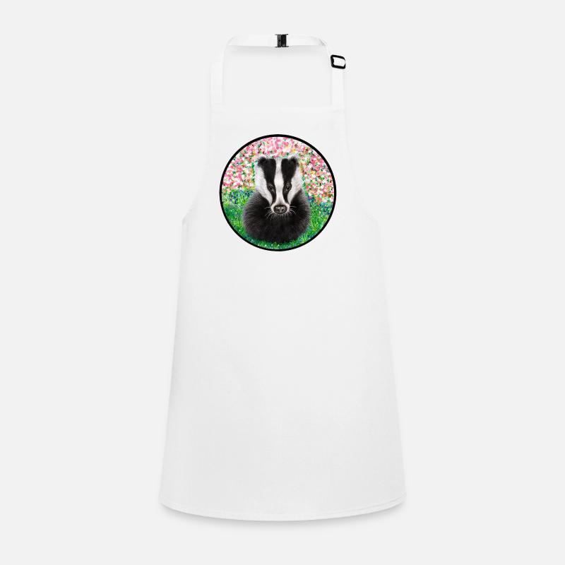 Badger in the springtime Children's Apron