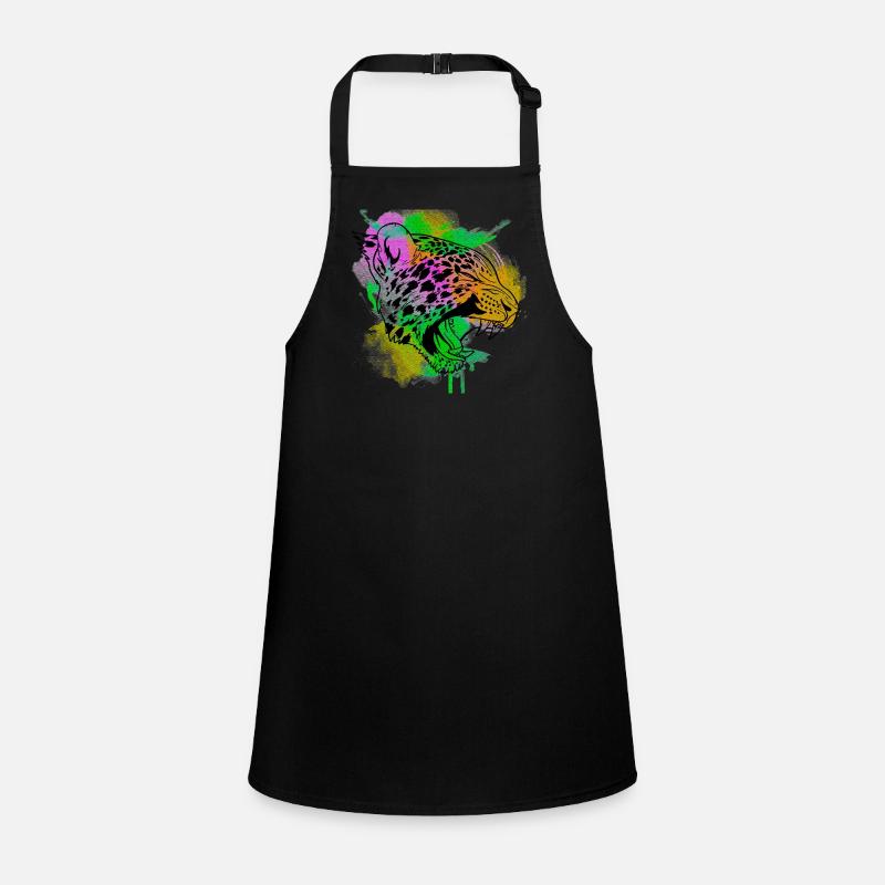 A Beautiful and Fun Watercolor Leopard Design Children's Apron