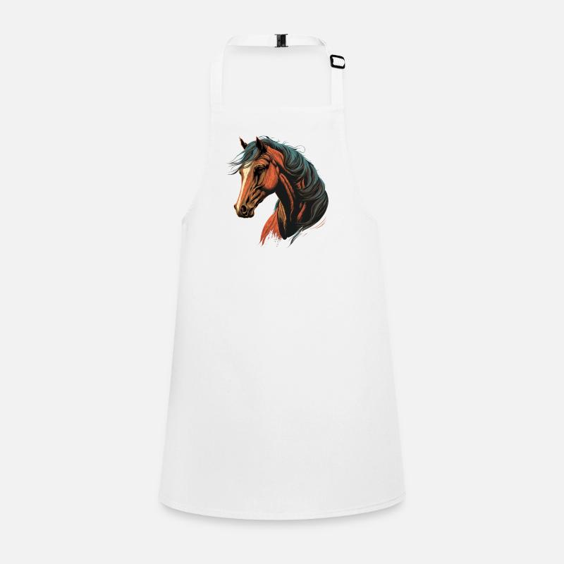 Tête de cheval de course Tablier Enfant