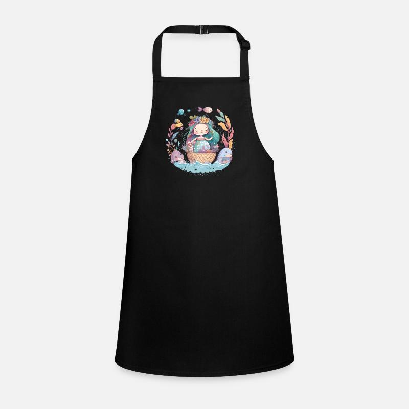 Easter mermaid framed by fish Children's Apron