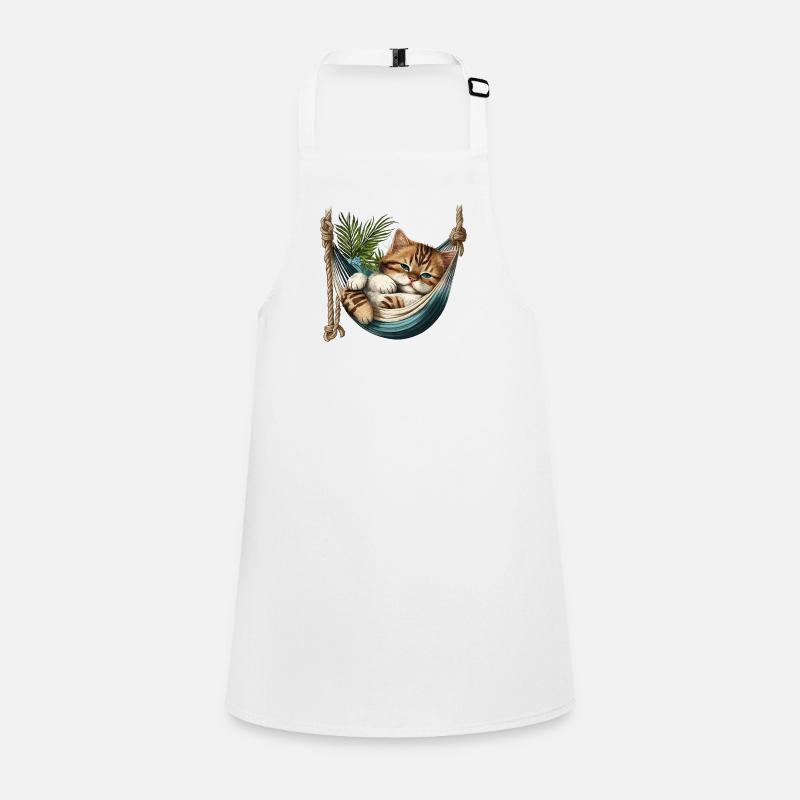 Katze in einer Hängematte Schürze für Kinder