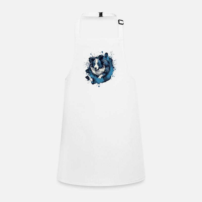 Border-collie Dock-Diving into Water Children's Apron