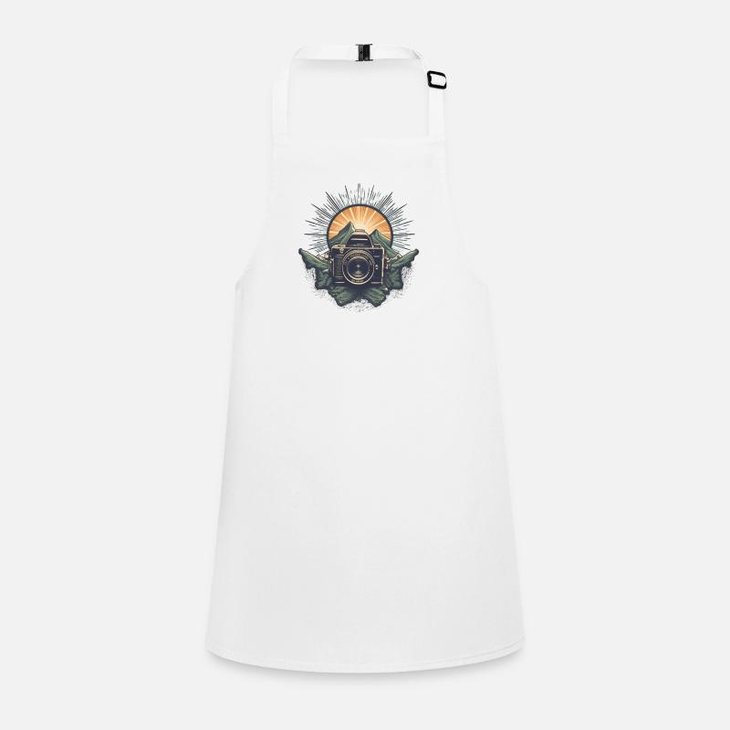 Cool retro camera logo Children's Apron
