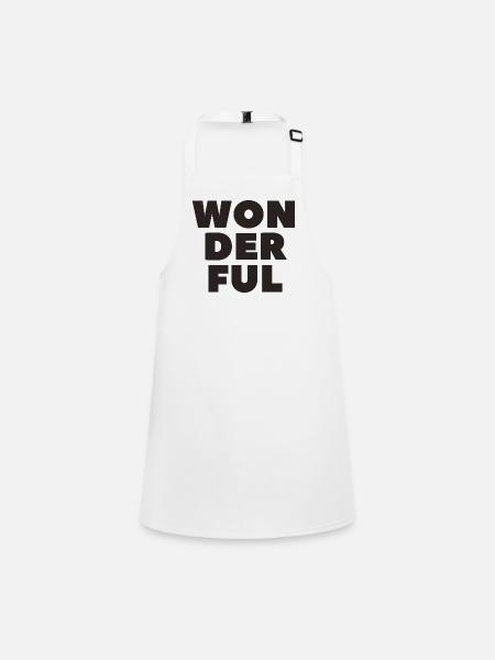 Wonderful-Wunderbar - Children's Apron - white - Front