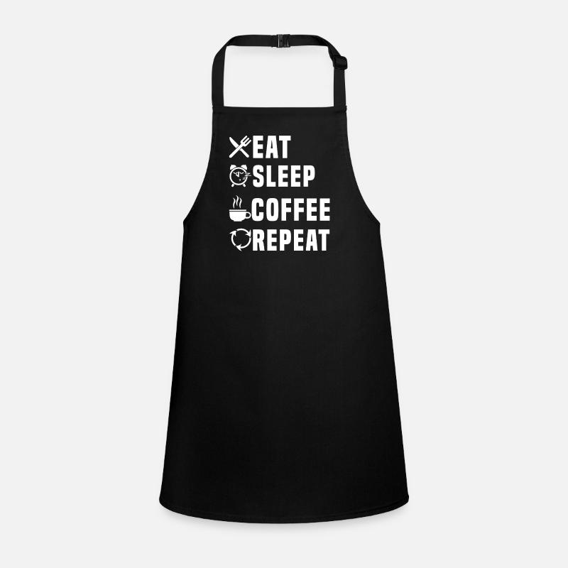 eat sleep coffee repeat Children's Apron