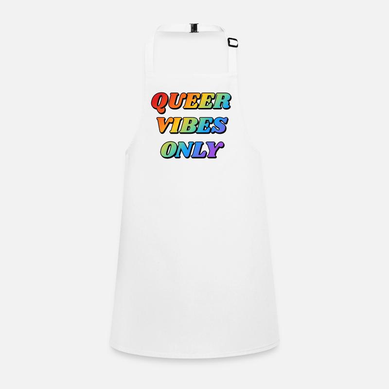 Queer Vibes Nur Regenbogenfarben Schürze für Kinder