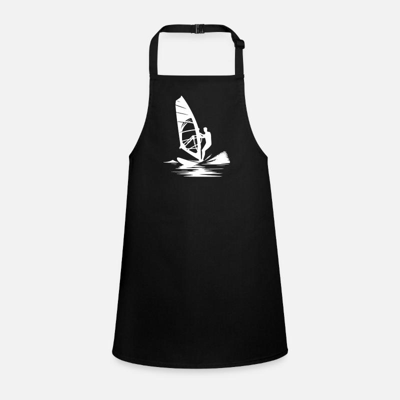 Surf technique with wind power, wind and sea breeze Children's Apron