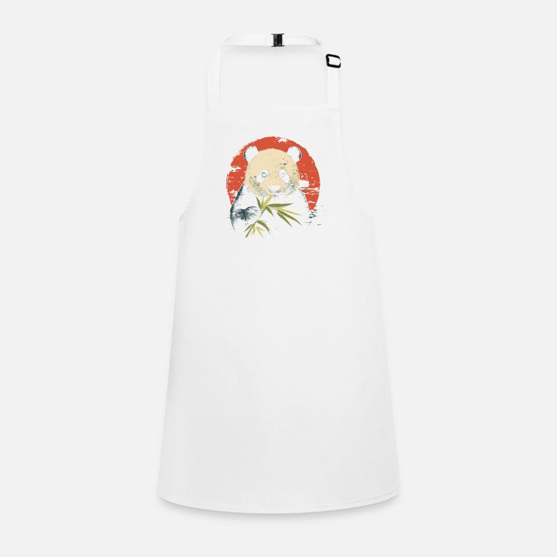 Panda eats bamboo Children's Apron