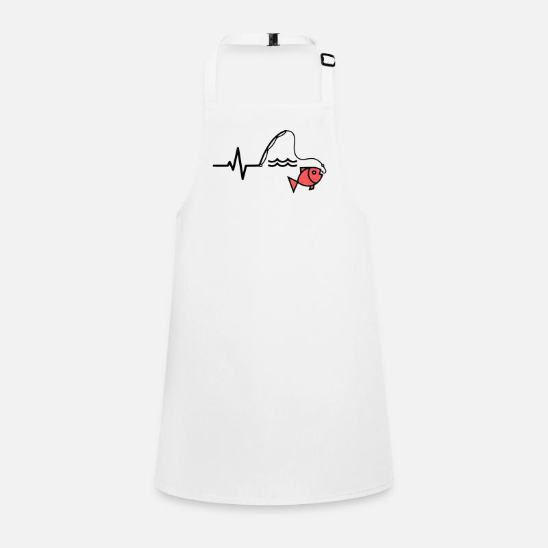Silhouette du poisson à canne à pêche ECG Tablier Enfant