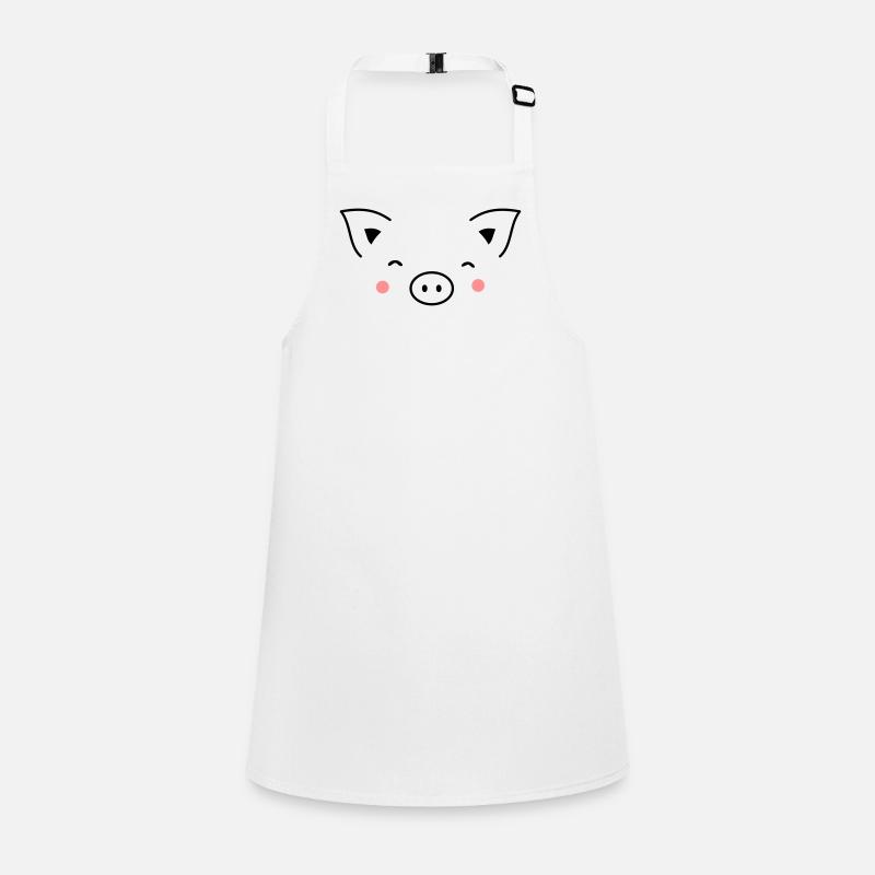 Pig sow piglet piglet boar I gift idea - Children's Apron - white