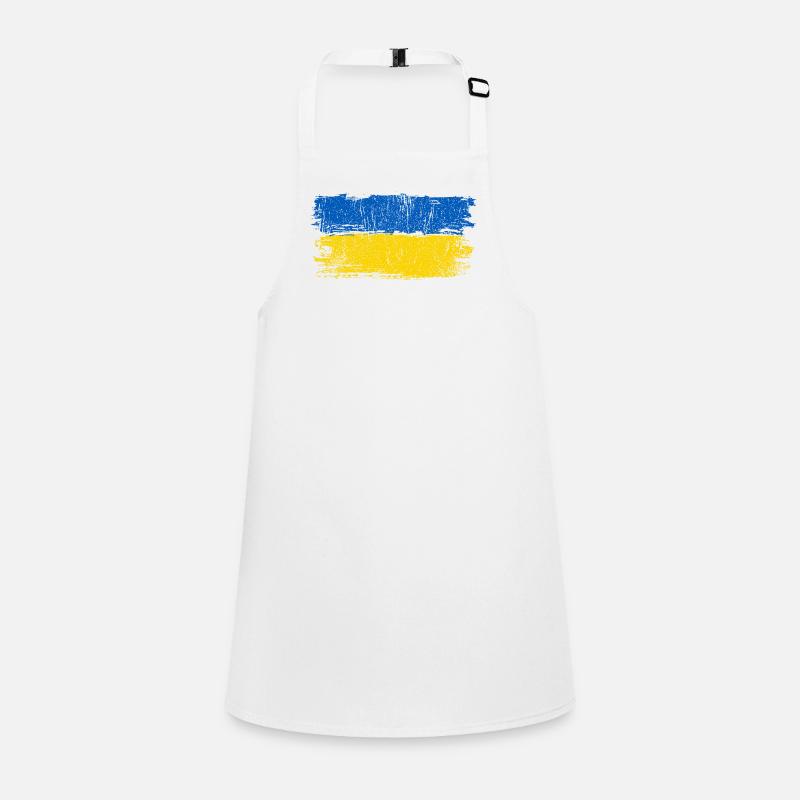 Coup de pinceau du drapeau ukrainien Tablier Enfant