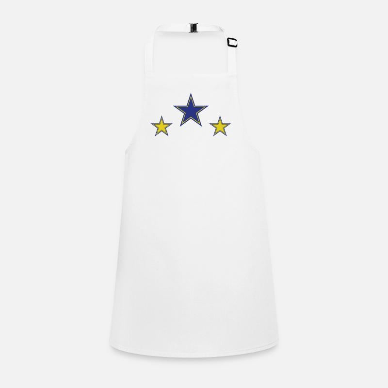 Abstract Star Patterns in Yellow and Blue Children's Apron