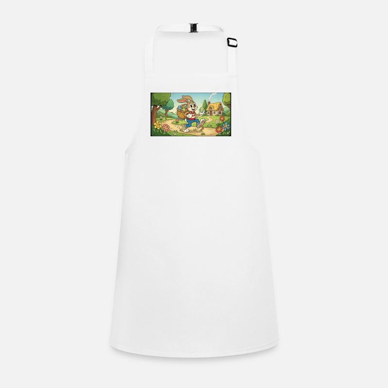 Easter Bunny in the Flower Path Children's Apron
