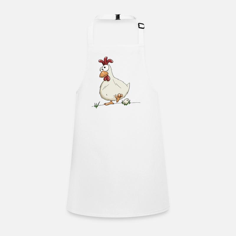 crazy chicken with egg farmer farmer gift Children's Apron
