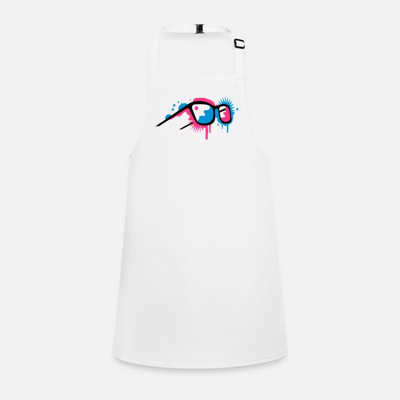 3D Brille im Graffiti Stil Schürze für Kinder