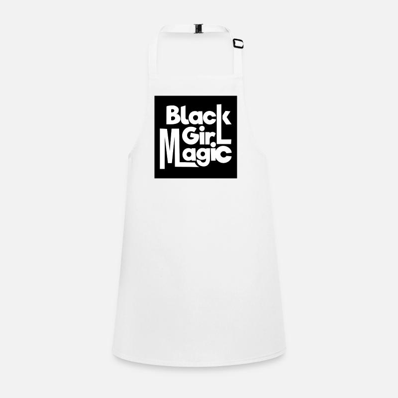 Black Girl Magic 2 White Text Children's Apron