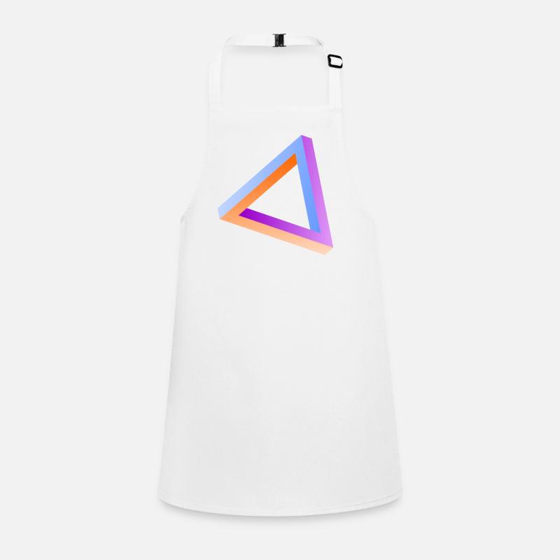 Impossible triangle optical illusion Children's Apron