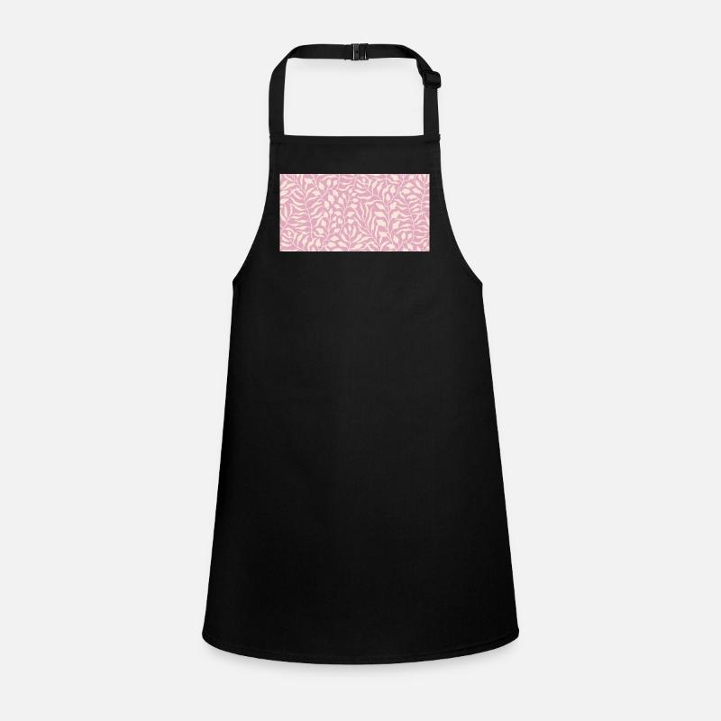 Elegant Leaves Pattern in Pale Pink Children's Apron