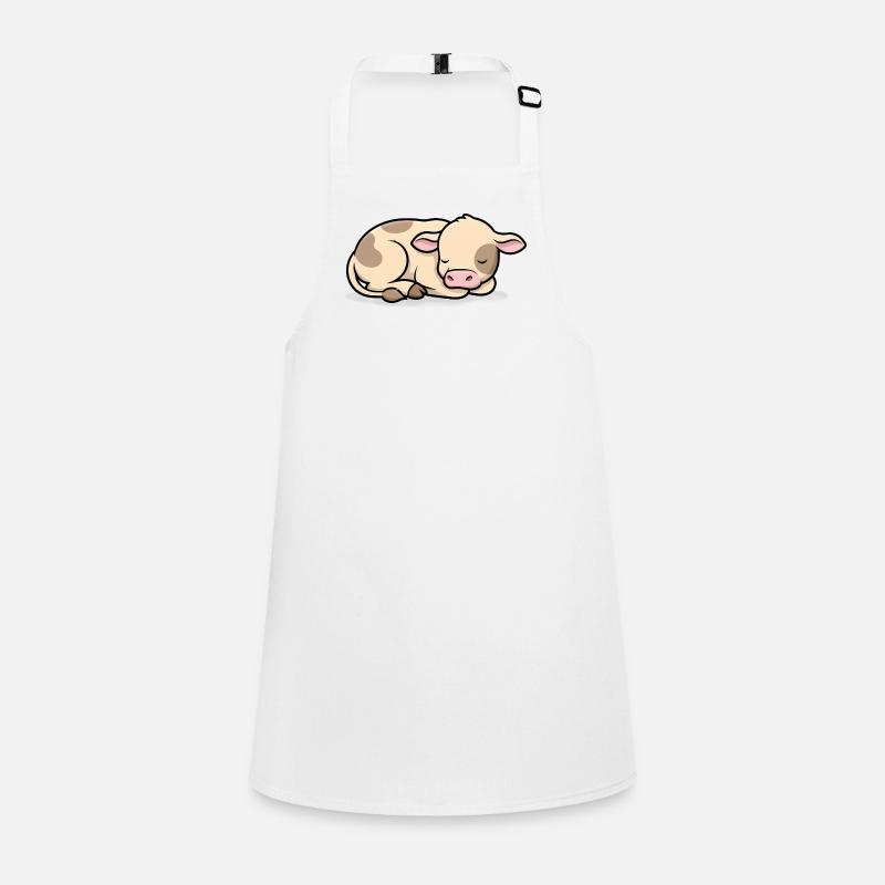 Veau endormi Vache bébé mignon Tablier Enfant