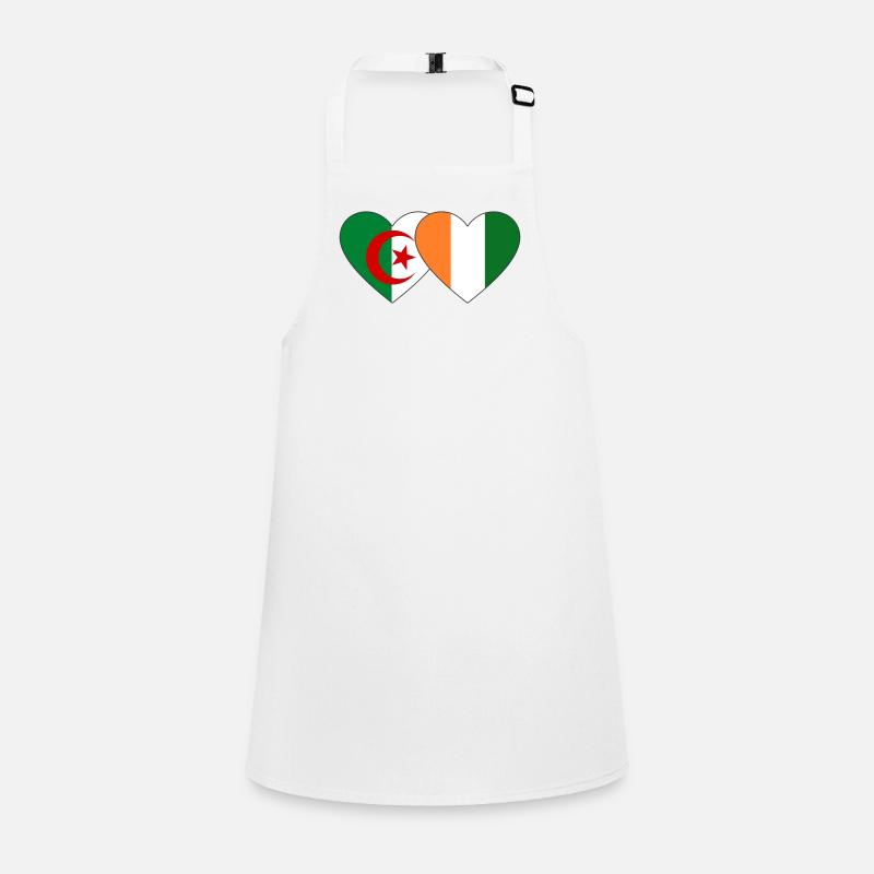 Cœur du drapeau de la Côte d’Ivoire d’Algérie Tablier Enfant