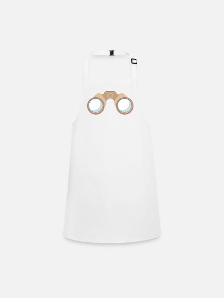 Binoculars - Children's Apron - white - Front