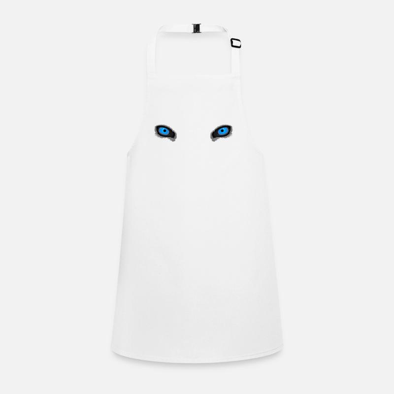 Deep Blue Wolf Eyes Children's Apron