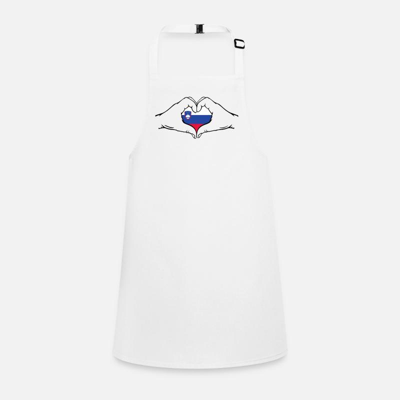 Slovenia Flag Heart Shape Children's Apron