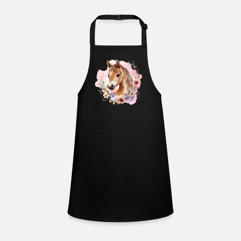 Cheval Fleurs Cheval Fille Poney Mignon Mignon Tablier Enfant